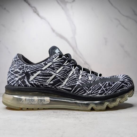 Nike Womens Air Max 2016 Print - US 8.5 Black White 818101-100 - Picture 1 of 8
